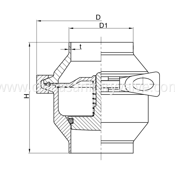 DIN Sanitary Check Valves Weld Ends